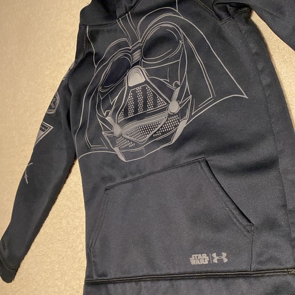 🔆3/$25🔆 Kids (Youth) Under Armour Black Star Wars Hoodie - Picture 5 of 7